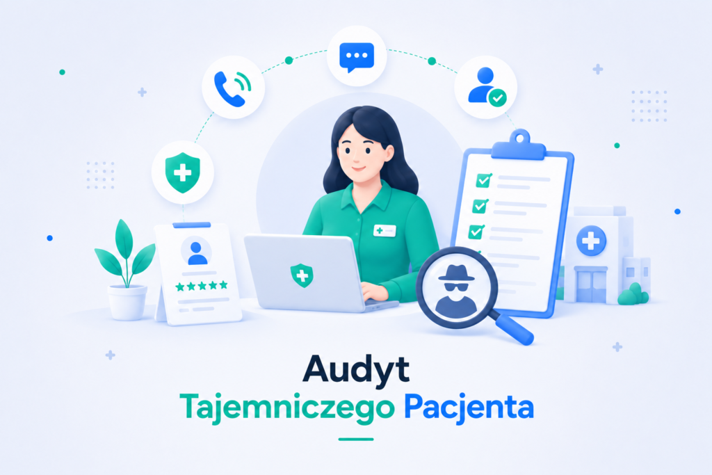 Grafika wskazująca na audyt tajemniczego pacjenta